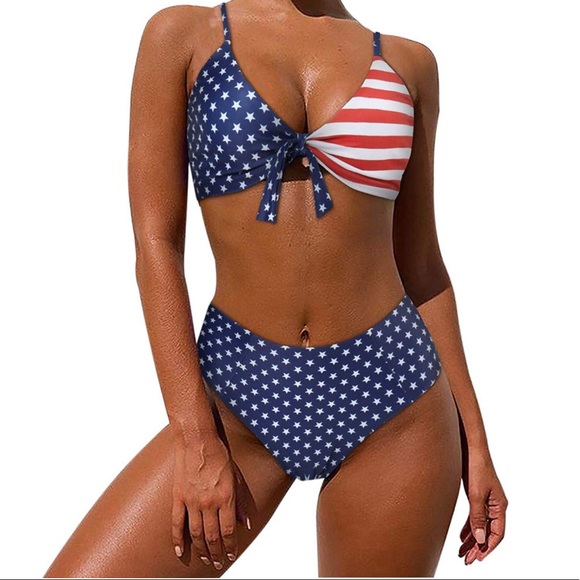 high waisted bikini with push up top